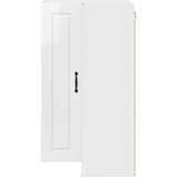  Zidni kutni ormar Visoki sjaj bijela 57 x 57 x 100 cm | shoptok.hr