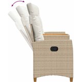  Rekreativna klupa s stolom Bež i krem bijela 126 x 65 x 112 cm | shoptok.hr