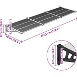 Nadstrešnica za vrata crna i prozirna 297,5x90 cm polikarbonat | shoptok.hr
