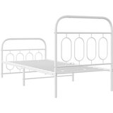 Metalni okvir kreveta uzglavlje i podnožje bijeli 80x200 cm | shoptok.hr