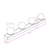  Brilagi - LED osvetljenje za kupatilsko ogledalo HOLLYWOOD 4xLED/3W/230V IP44 zlatna | Eponuda.com