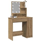  Toaletni stol s LED-om Artisan hrast 86,5x35x136 cm | shoptok.hr