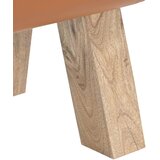  Klupa 60 x 30 x 45 cm Prava koža Smeđa | shoptok.hr
