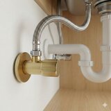 REA Bath Kotnični ventil 02 1/2" x 3/8" Brush Gold | Shoptok.si