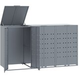  Spremište za 3 kanta za otpad sivo 207x79x117 cm čelično | shoptok.hr