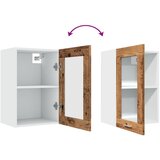 Viseći stakleni ormarić "Lyon" Staro drvo 40x31x60 cm Konstruirano drvo | shoptok.hr
