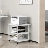  Stol za pisač s kotačićima stalak za pisač s 3 razine čelični držač za pisač 50 x 50 x 52 5 cm | shoptok.hr