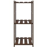  Za pohranu s 3 razine smeđi 60x38x90 cm masivna borovina | shoptok.hr