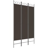 Sobna pregrada s 3 panela smeđa 120 x 200 cm od tkanine | shoptok.hr