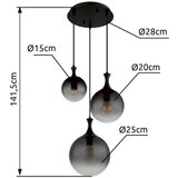 Globo VISEČA SVETILKA DALTON 39/141,5 cm E27 | Shoptok.si