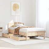 vidaXL Posteljni okvir brez vzmetnice 90x200 cm trdna borovina Cene