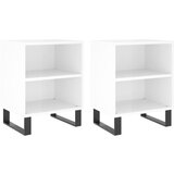  Noćni ormarići 2 kom sjajni bijeli 40x30x50cm konstruirano drvo | Shoptok.si
