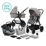 Kinderkraft xMOOV dečija kolica 3u1 – siva M534A5E