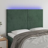  The Living Store LED posteljno vzglavje temno zeleno 144x5x118/128 cm žamet - LED Vzglavje, (21453823) Cene