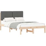vidaXL krevetni okvir s tapiciranim uzglavljem tamno siva 120 x 190 cm | shoptok.hr