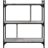  Regal za knjige s 3 razine siva boja hrasta 76x32x88 cm drveni | Eponuda.ba