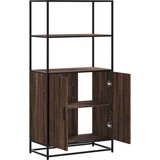 vidaXL Visoka ploča smeđi hrast 68x35x139 cm Konstruirano drvo i metal | shoptok.hr