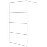 Furnova Pregrada za tuš srebrna 115x195 cm prozorno ESG steklo, (21918014) | Shoptok.si