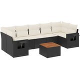  8-dijelni set vrtnih sofa od poliratana s jastucima crni | shoptok.hr