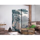  Paravan - Mountainous Coast with Trees and Rocks - in Light Pastel Blues 135x172 Dvostrani | shoptok.hr
