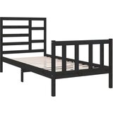  Za krevet od masivnog drva crni 75 x 190 cm 2FT6 mali | shoptok.hr