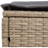  Vrtni otoman Bež i svijetlo siva 80 x 38 x 42 cm PE ratan | shoptok.hr