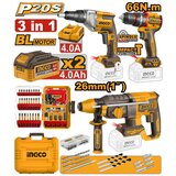  Akumulatorski set alata COSLI250591E 20V 2x4,0Ah SUPER INGCO | Eponuda.com