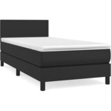 s oprugama i madracem crni 90 x 200 cm od umjetne kože | shoptok.hr