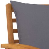  Vrtni stoli 2 kosa s temno sivo blazino trden akacijev les | Shoptok.si