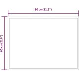  LED kopalniško ogledalo 60x80 cm, (20919748) | Shoptok.si
