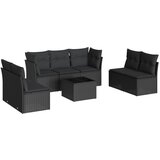  The Living Store Vrtna sedežna garnitura 8-delna z blazinami črn poli ratan - Vrtna Sedežna Garniture, (21449367) | Shoptok.si