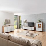 Lesnina XXXL TV-Lowboard Austin 225 cm bela, barve hrasta | Shoptok.si