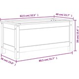  Sadilica bijela 82 5 x 40 x 39 cm od masivne borovine | shoptok.hr