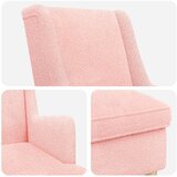  Fotelja s footstoolom 2 kom. Ružičasta Bouclé 60 x 79 x 87,5 cm | Shoptok.si