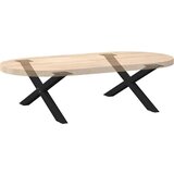 vidaXL noge kavne mize v obliki črke x 2 kosa črna 70x(30-31) cm jeklo | Shoptok.si