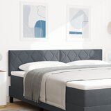 vidaXL Vzglavje Zasnova Diamantnih Blokov Temno Sivo 180 cm Žamet u