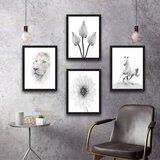Wallity dekorativna slika u okviru (4 komada) white world set Cene