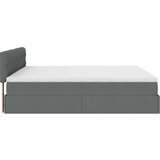 vidaXL Otomanski okvir kreveta s madracima tamnosivi 200x200cm tkanine | shoptok.hr