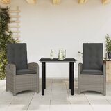  3-dijelni vrtni blagovaonski set sivi od poliratana Siva | shoptok.hr