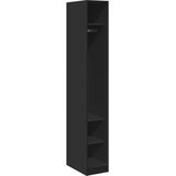  Ormar crni 30 x 50 x 200 cm od konstruiranog drva | shoptok.hr
