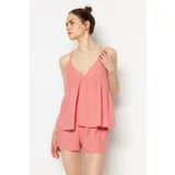 Trendyol Pajama Set - Pink - Plain