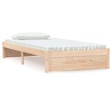  Posteljni okvir bel iz trdnega lesa 100x200 cm, (20905971) | Shoptok.si