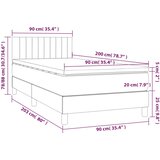  Box spring krevet s madracem svjetlosivi 90x190 cm baršunasti | shoptok.hr