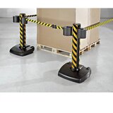  Pomična zapora s trakovi, s trakom 2 x 22 m, barva traku rdeča/bela | Shoptok.si