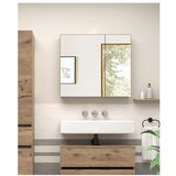 Støraa Stenska kopalniška omarica v hrastovem dekorju z ogledalom 80x70 cm Wisla – | Shoptok.si