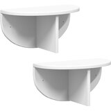  Polica na zidu 2 pcs Bijelo 38 x 19 x 19 cm Konstruirano drvo | shoptok.hr