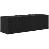  Vrtna sadilica s 3 posude crna 105 x 30 x 32 cm od poliratana | shoptok.hr