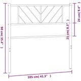  Metalno uzglavlje bijelo 100 cm | shoptok.hr