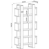 Hanah home Bookshelf Milano, 80x160x28,6 cm, Bijela | Eponuda.ba