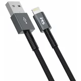 Ms CABLE 2,4A USB-A 2.0 -LIGHTNING, 1m, crni